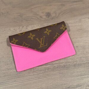 Authentic Upcycled Pink Snap Wallet / Card Holder